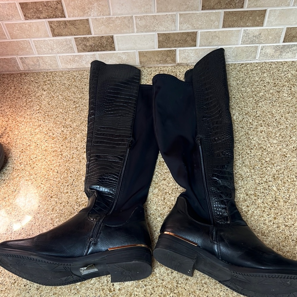 Lady Couture Black Over The Knee Boot Size 40 (9)